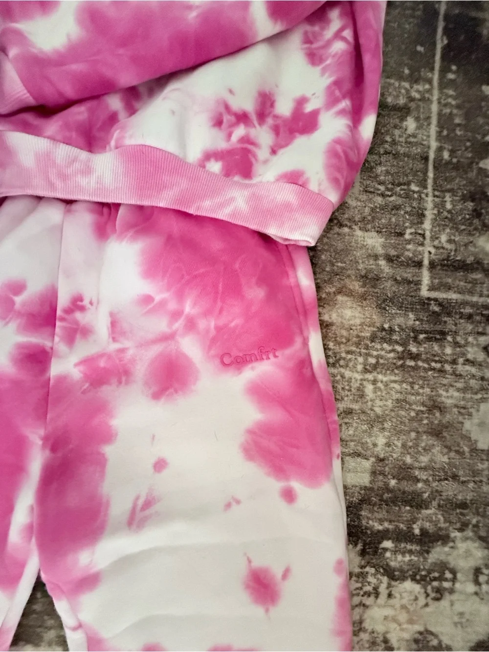 Girls Pink Tie-Dye Footie One-Piece Romper